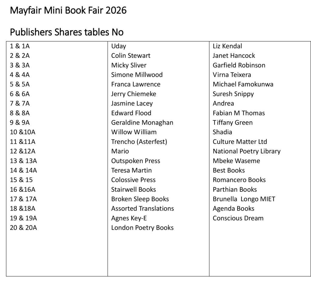 Mayfair Mini Book Fair
